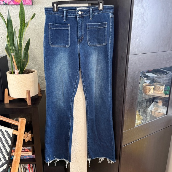 Denim - Sailor Pocket Flare Leg Jeans
